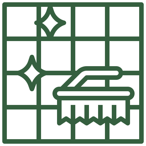 Tile brushing and surface cleaning