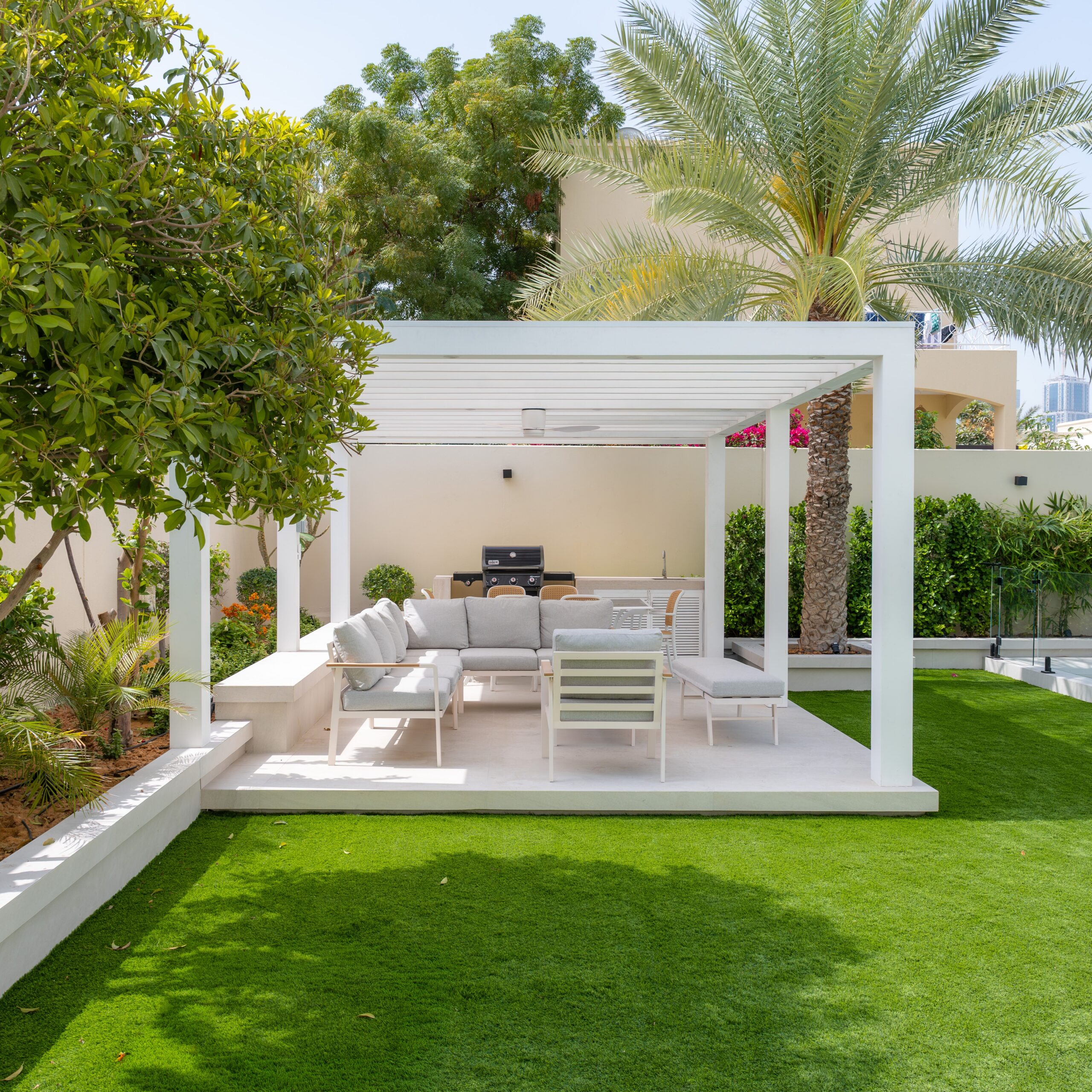 Professional landscaping and garden design for a Dubai outdoor space